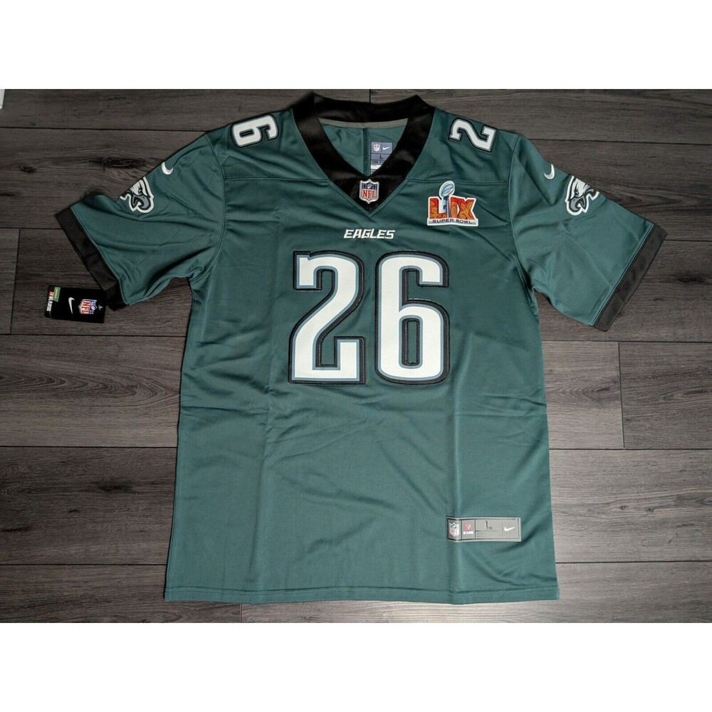 🏈 Saquon Barkley #26 Philadelphia Eagles 2025 Bowl Patch Stitched Jersey Men's